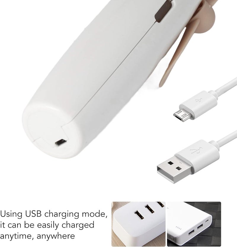 woobles Handheld Mini Fan, Portable 2 in 1 Spray Water Replenisher Fan, USB Rechargeable Small Pocket Fan, Cute Misting Fan for Outdoor Traveling - Image 3